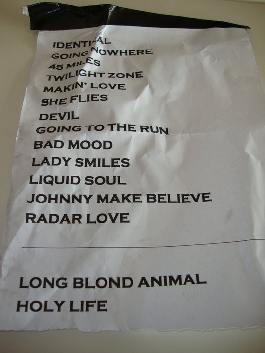 Golden Earring setlist photo April 27, 2011 Amsterdam - Heineken Music Hall